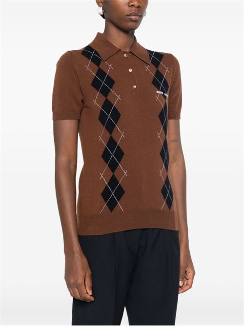 Cashmere polo shirt MIU MIU | MML97215NEF0005